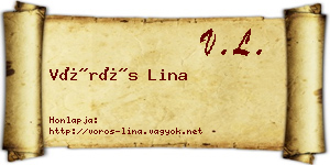 Vörös Lina névjegykártya