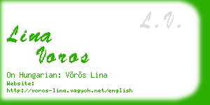 lina voros business card